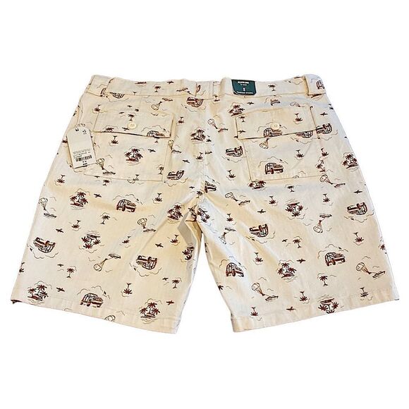 mutual weave Mens Chino Fatigue Shorts Tropical Print Size 38 - Picture 3 of 12